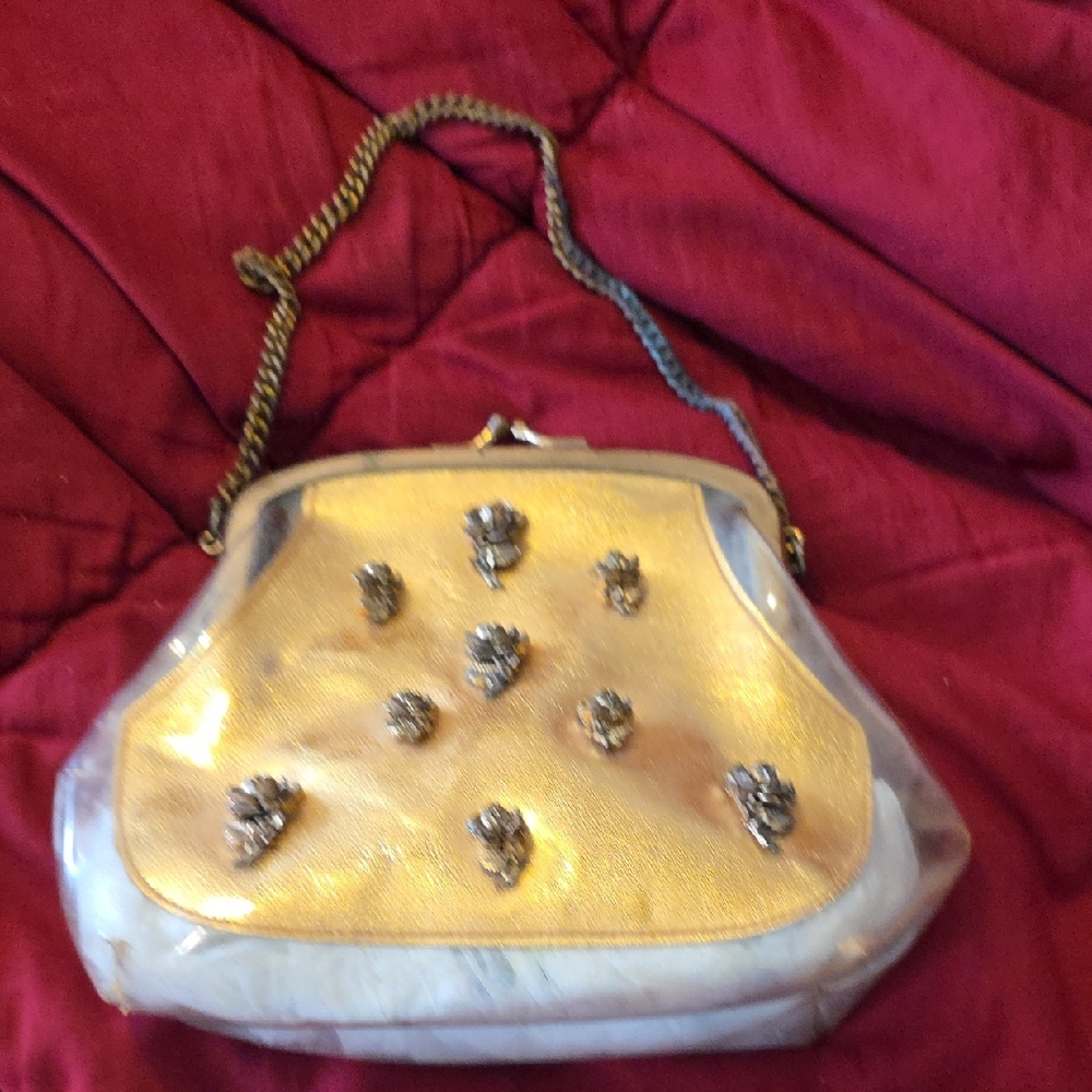 Vintage Elegant Gold and Silver Women's Bag
